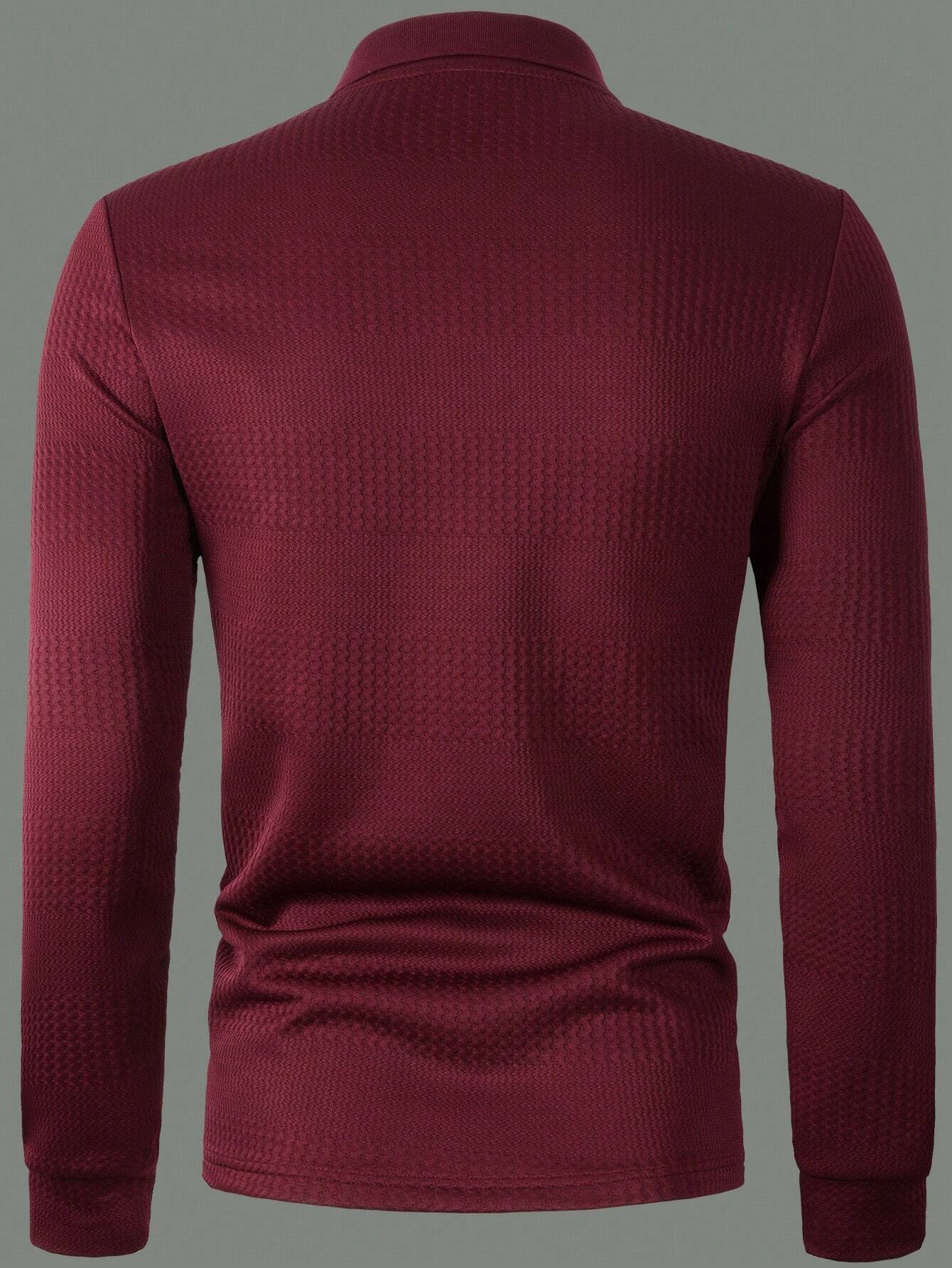 B-longsleeve TM Luxe Polo Bordeaux