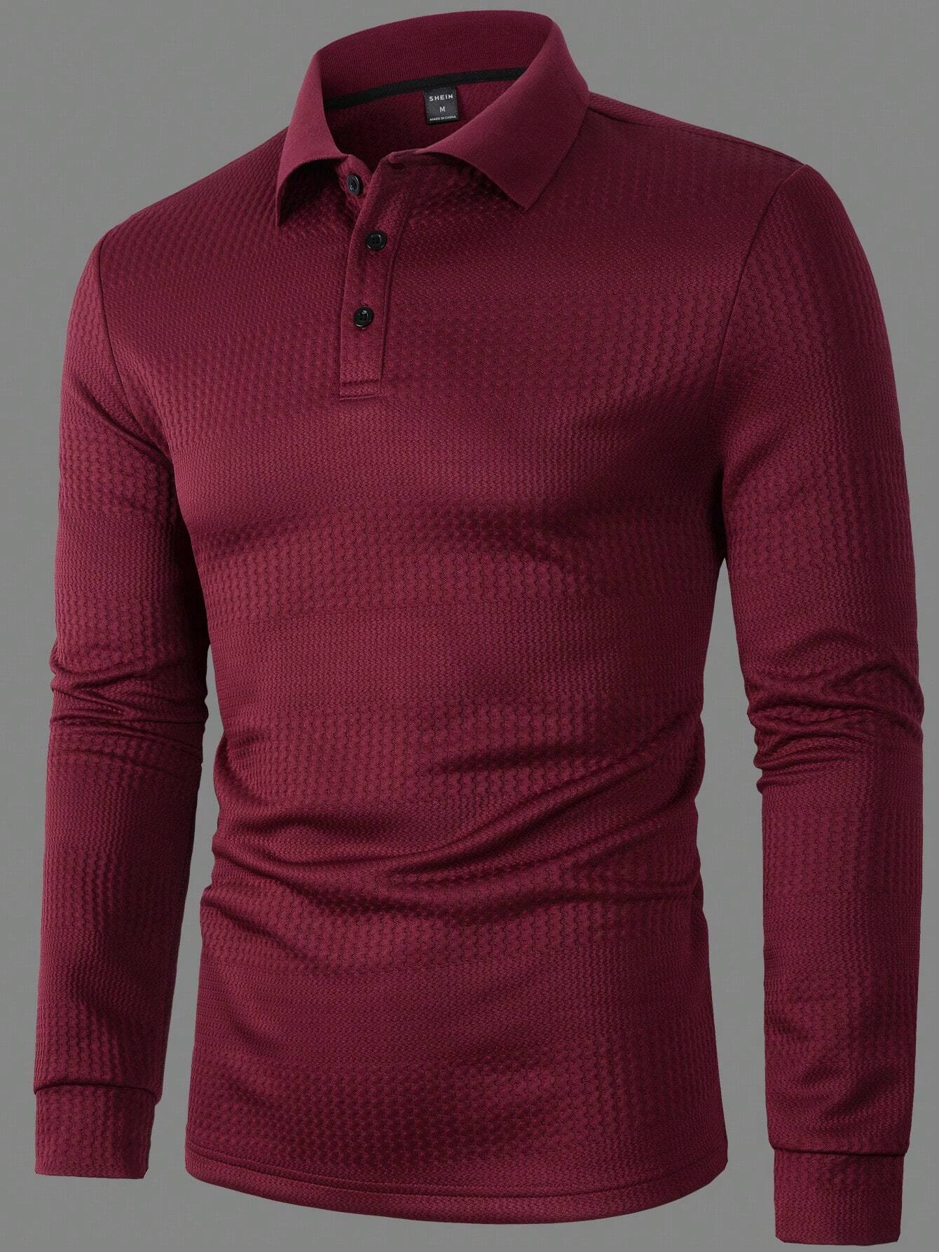 B-longsleeve TM Luxe Polo Bordeaux