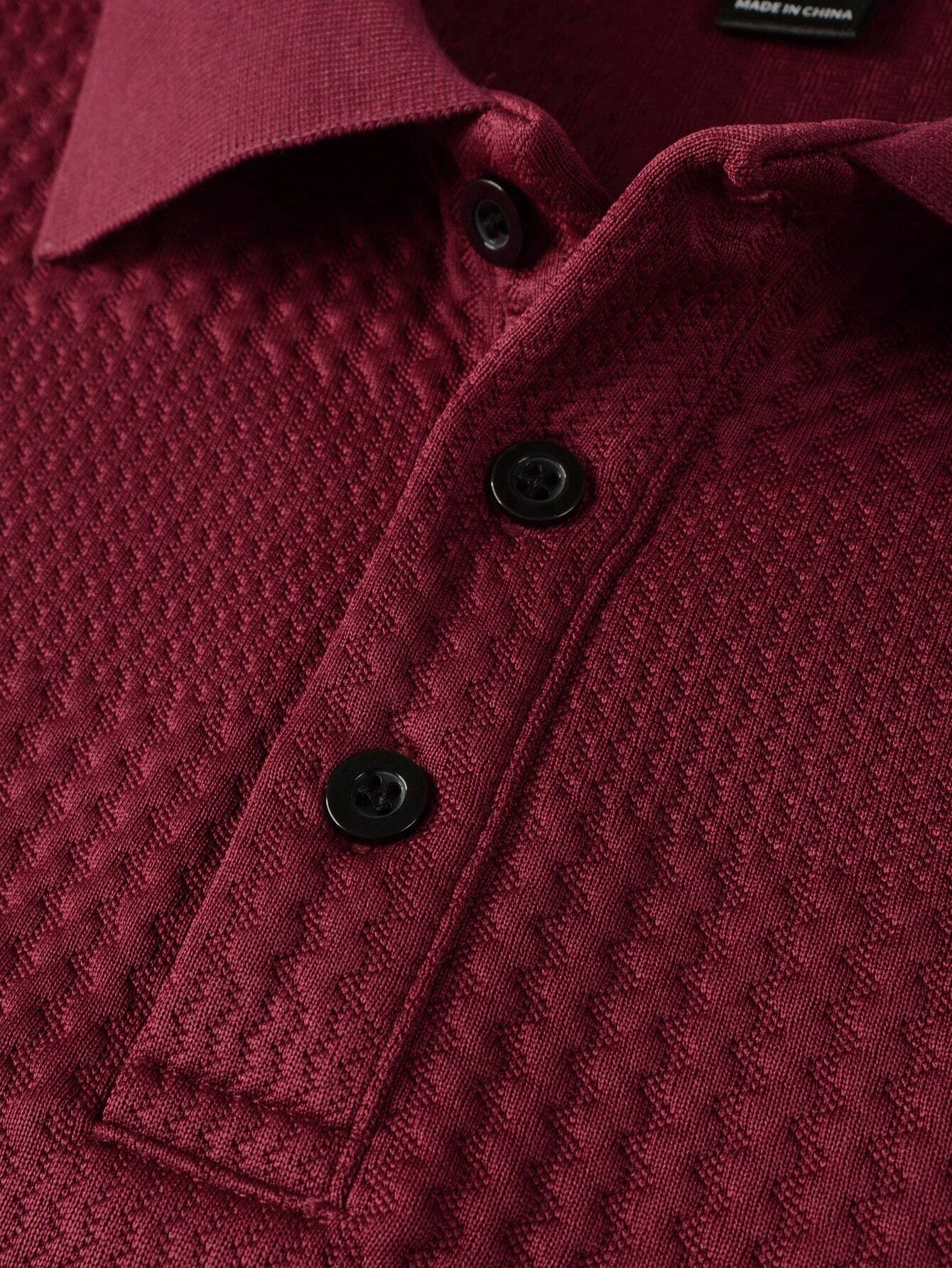 B-longsleeve TM Luxe Polo Bordeaux