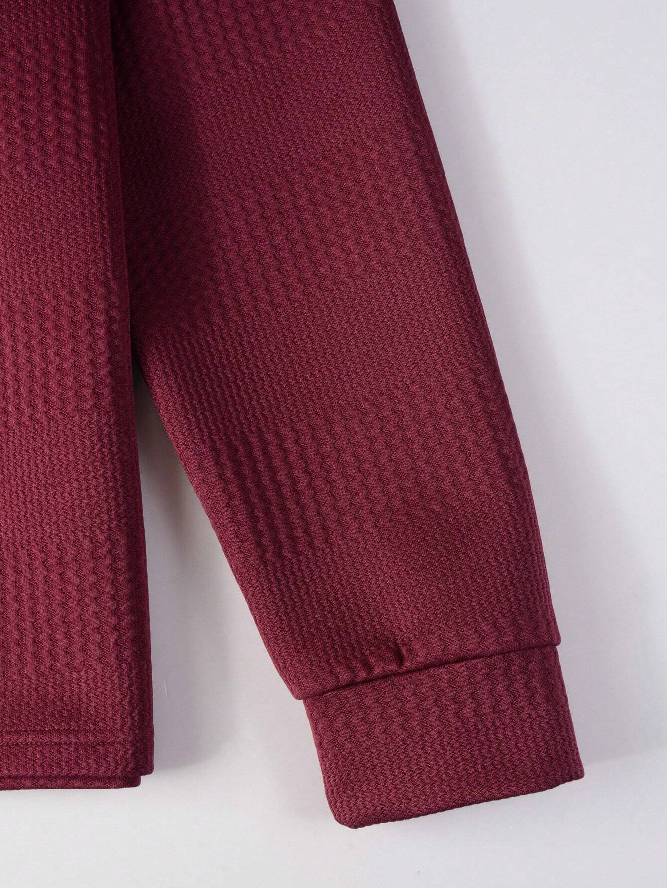 B-longsleeve TM Luxe Polo Bordeaux