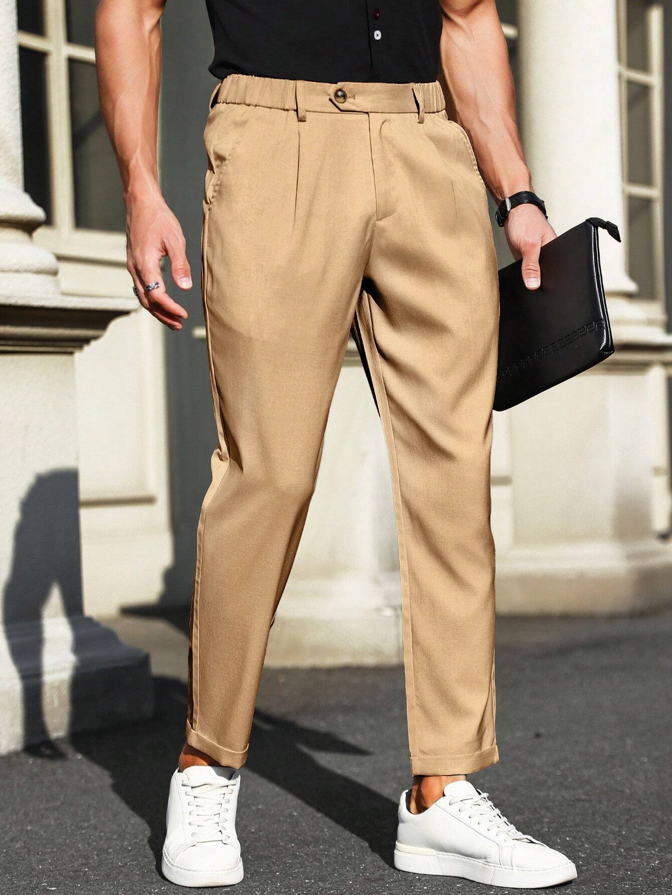 EleganceFit™ Casual Trousers Kaki