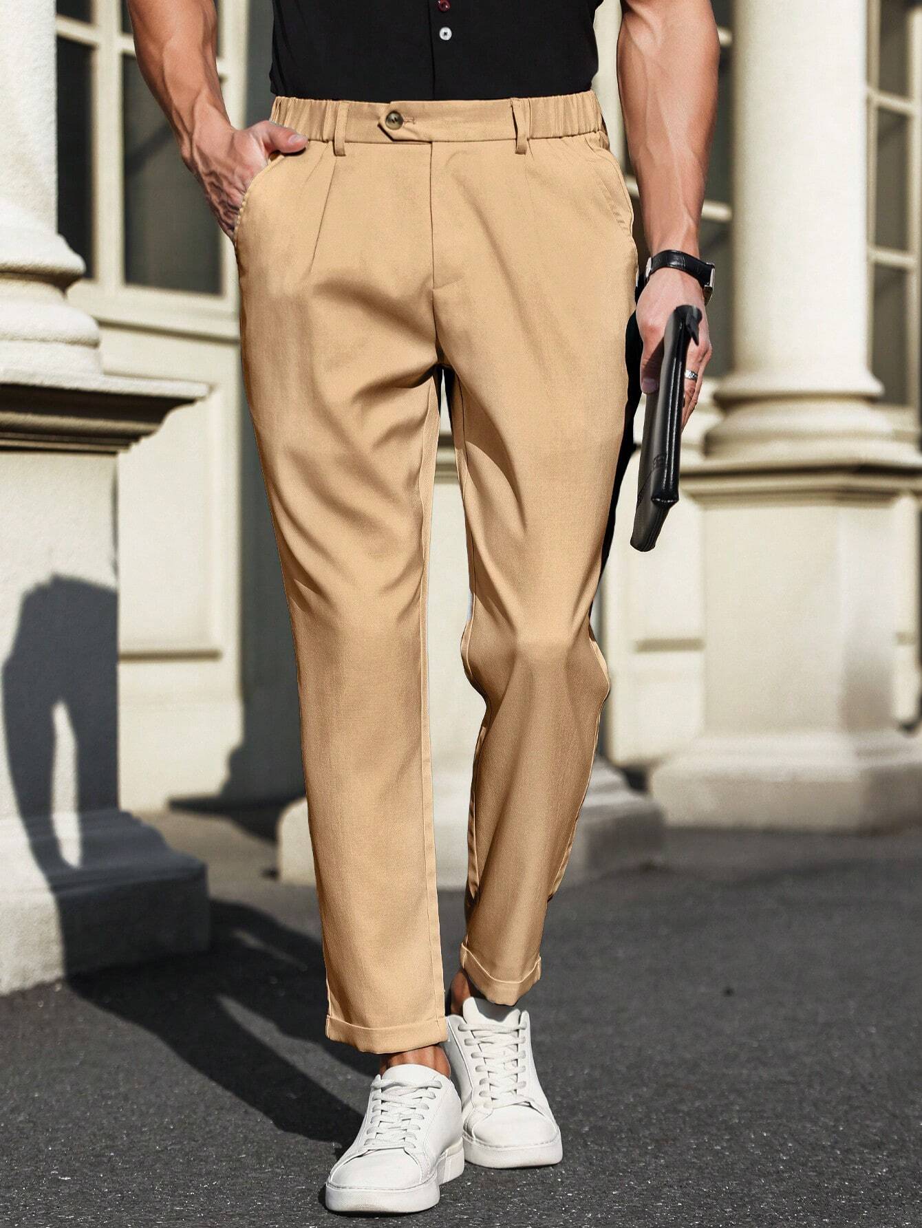 EleganceFit™ Casual Trousers Kaki