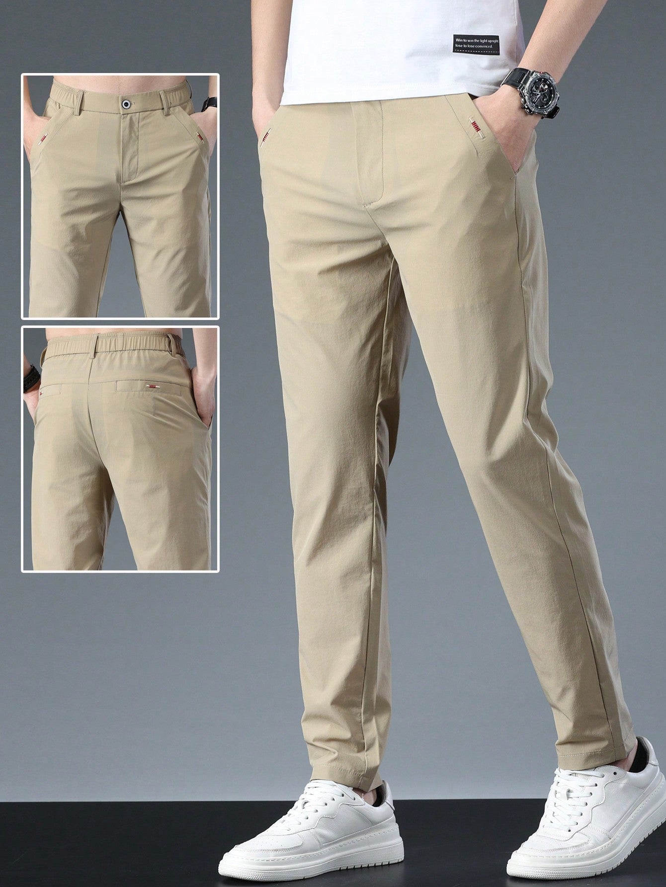B-Taperedstretch Olijfgroen