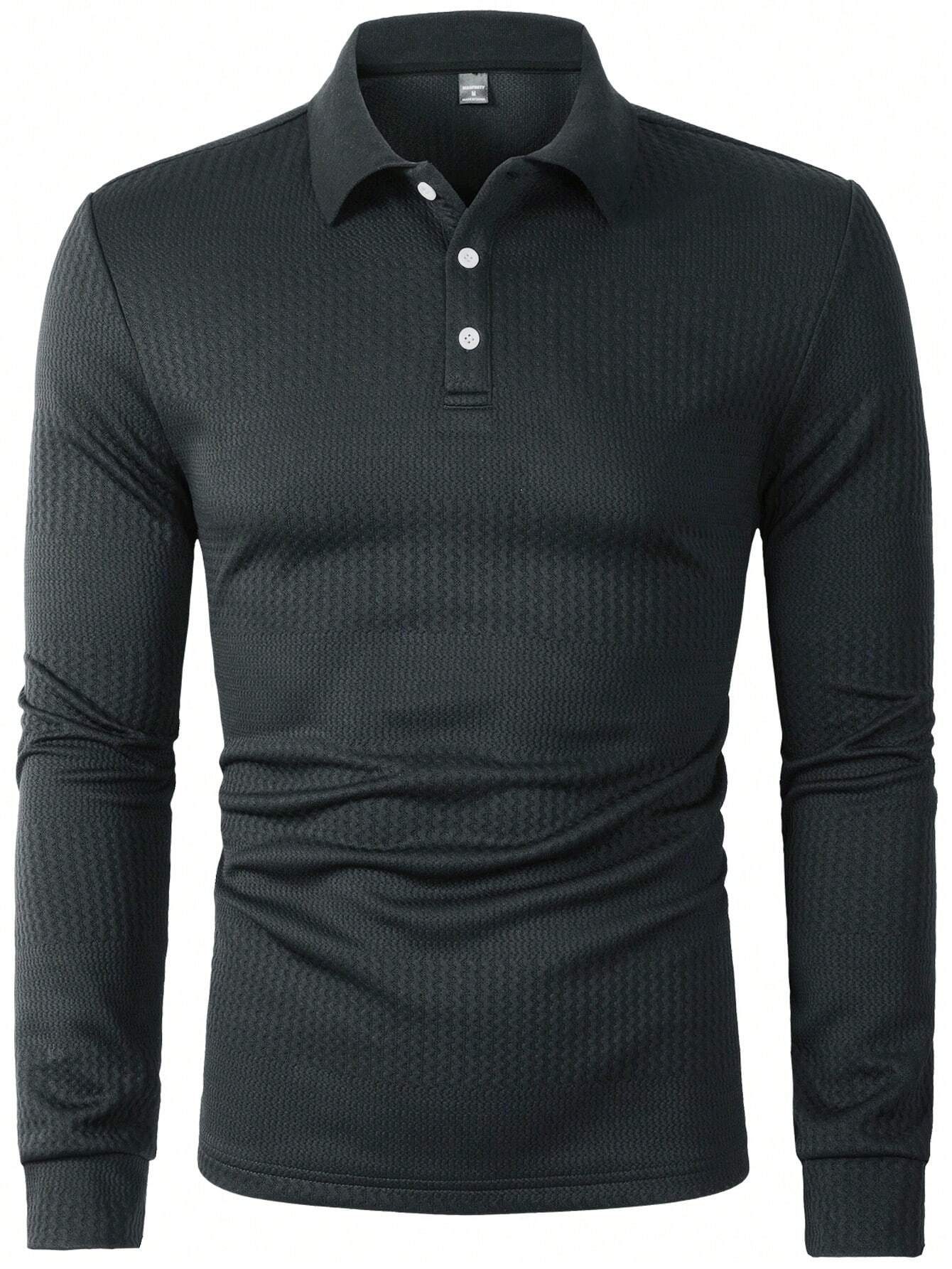 B-longsleeve TM Luxe Polo Donkergrijs