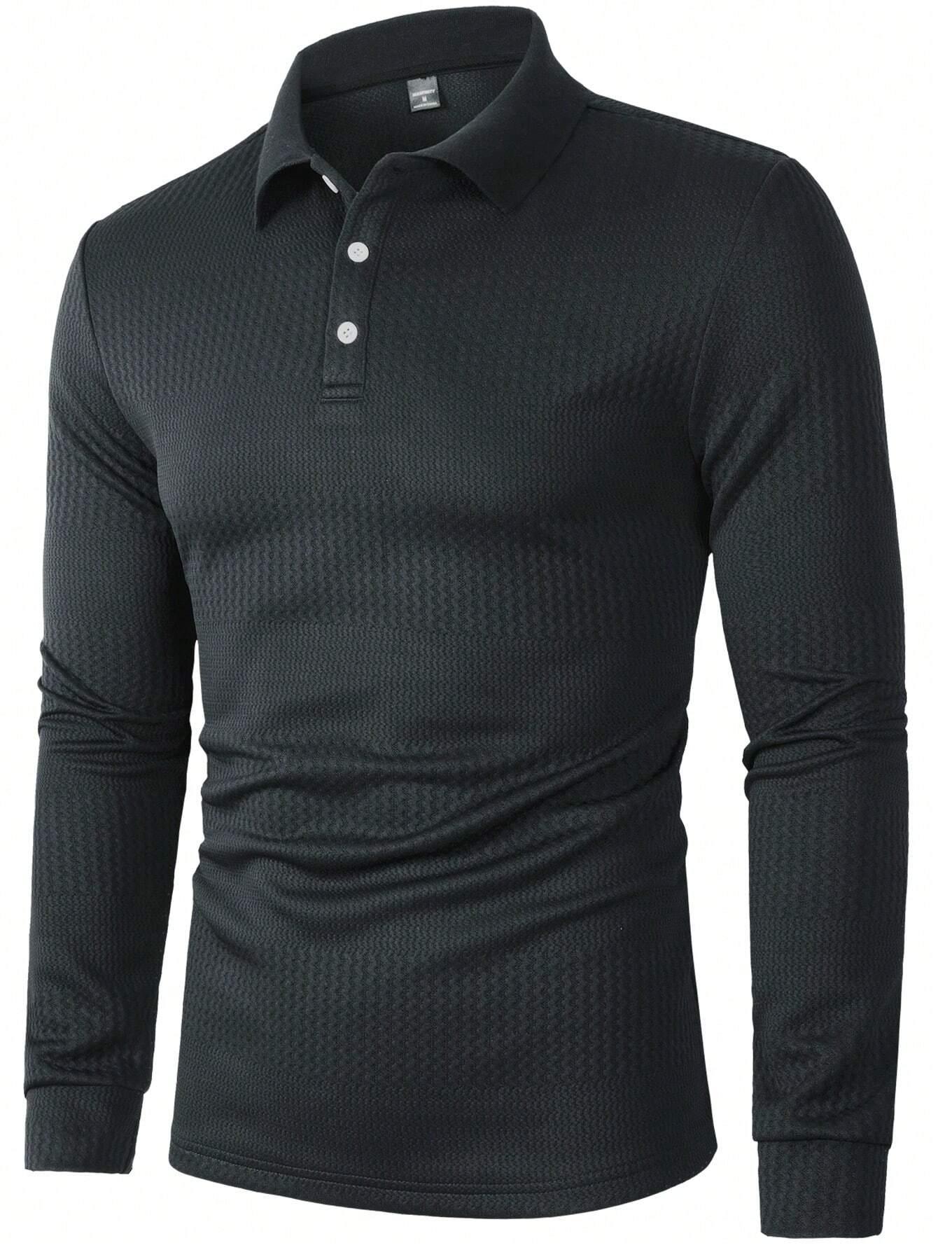 B-longsleeve TM Luxe Polo Donkergrijs