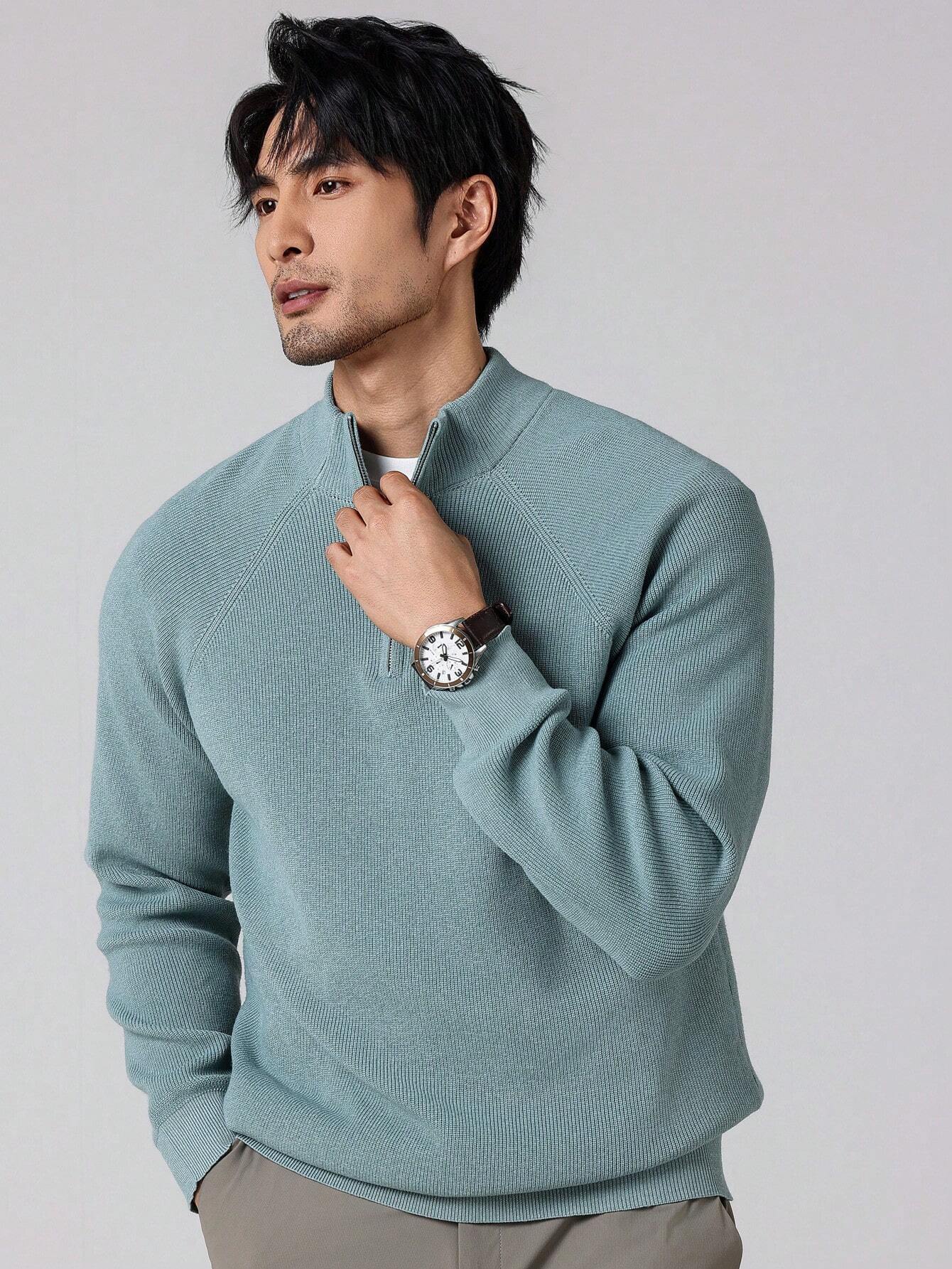SwiftZip Men's Sweater Lichtblauw