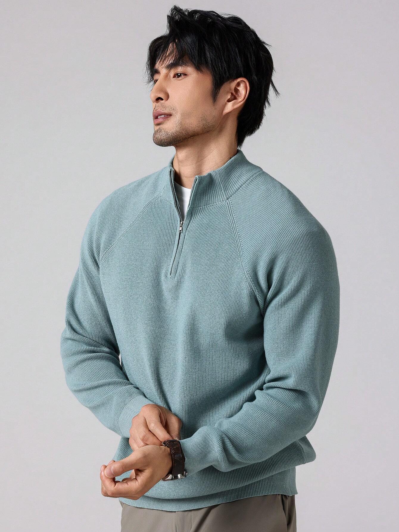 SwiftZip Men's Sweater Lichtblauw