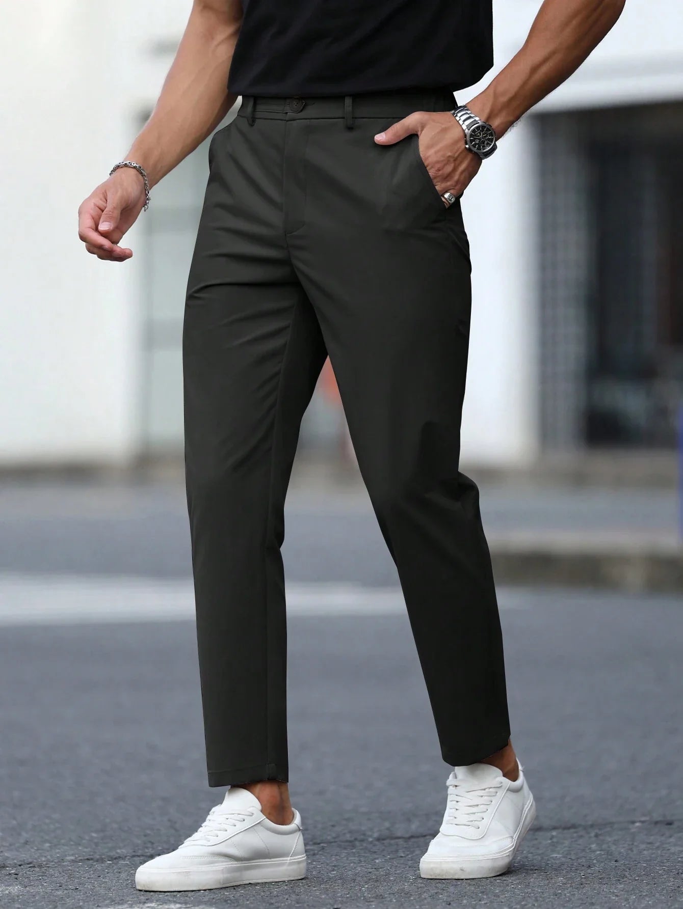 B-Casual Chino Zwart