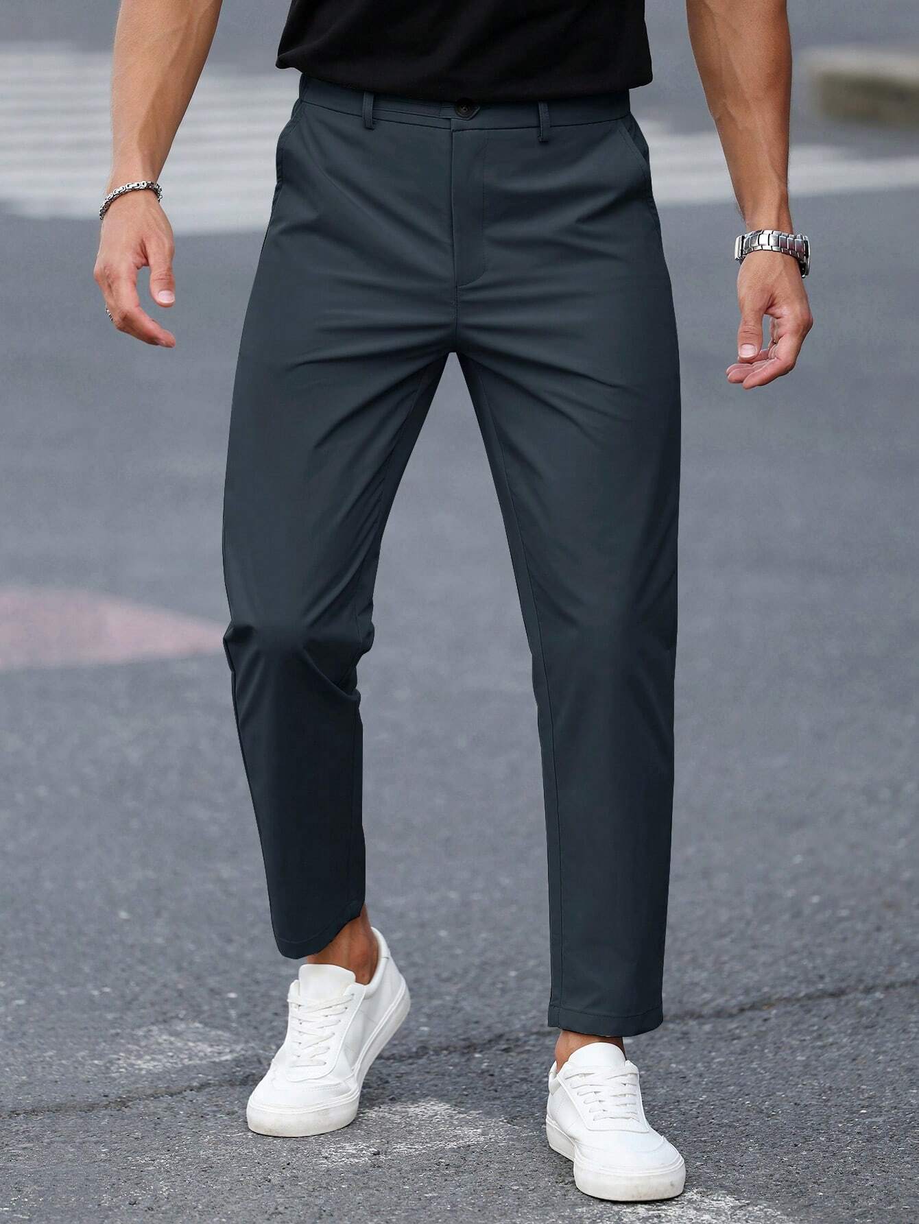 B-Casual Chino Donker Blauw