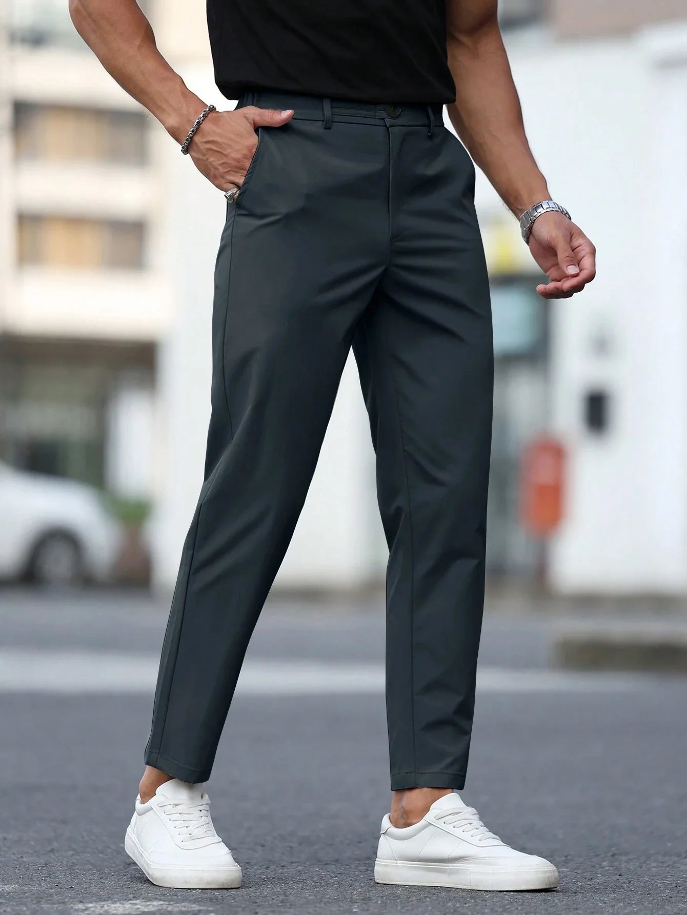 B-Casual Chino Donker Blauw