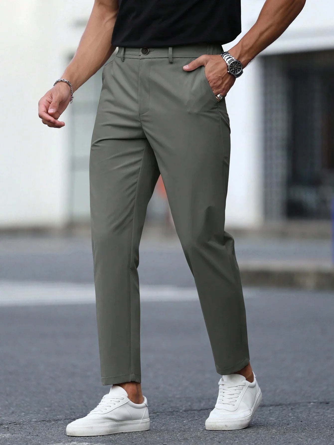 B-Casual Chino Grijs
