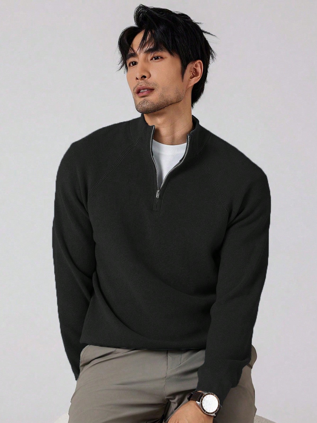 SwiftZip Men's Sweater Lichtblauw