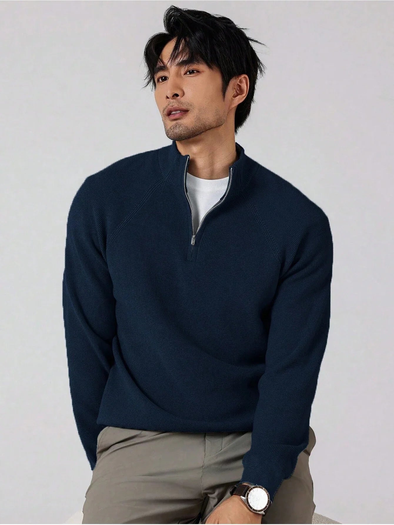 SwiftZip Men's Sweater Donkerblauw