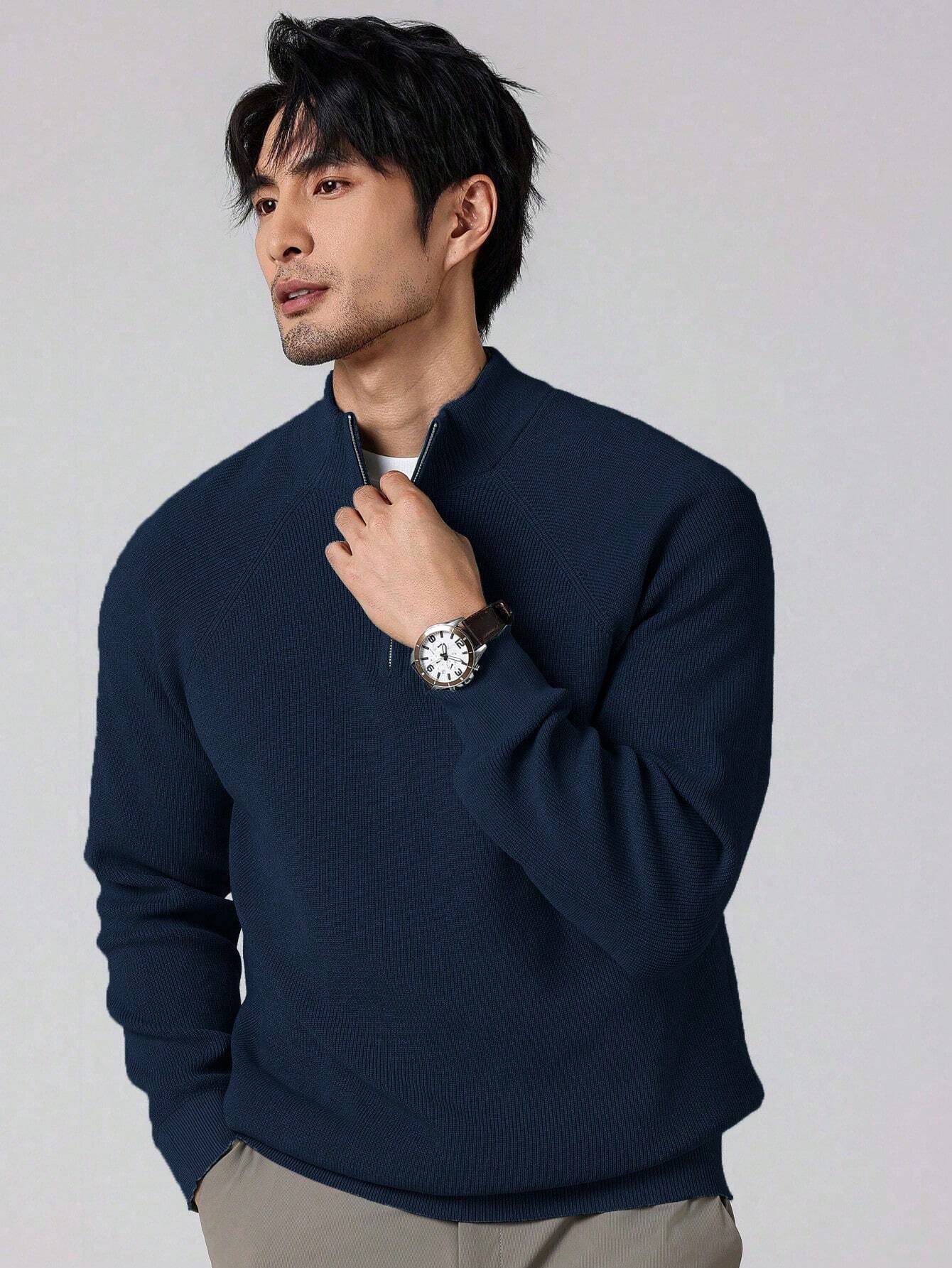 SwiftZip Men's Sweater Donkerblauw