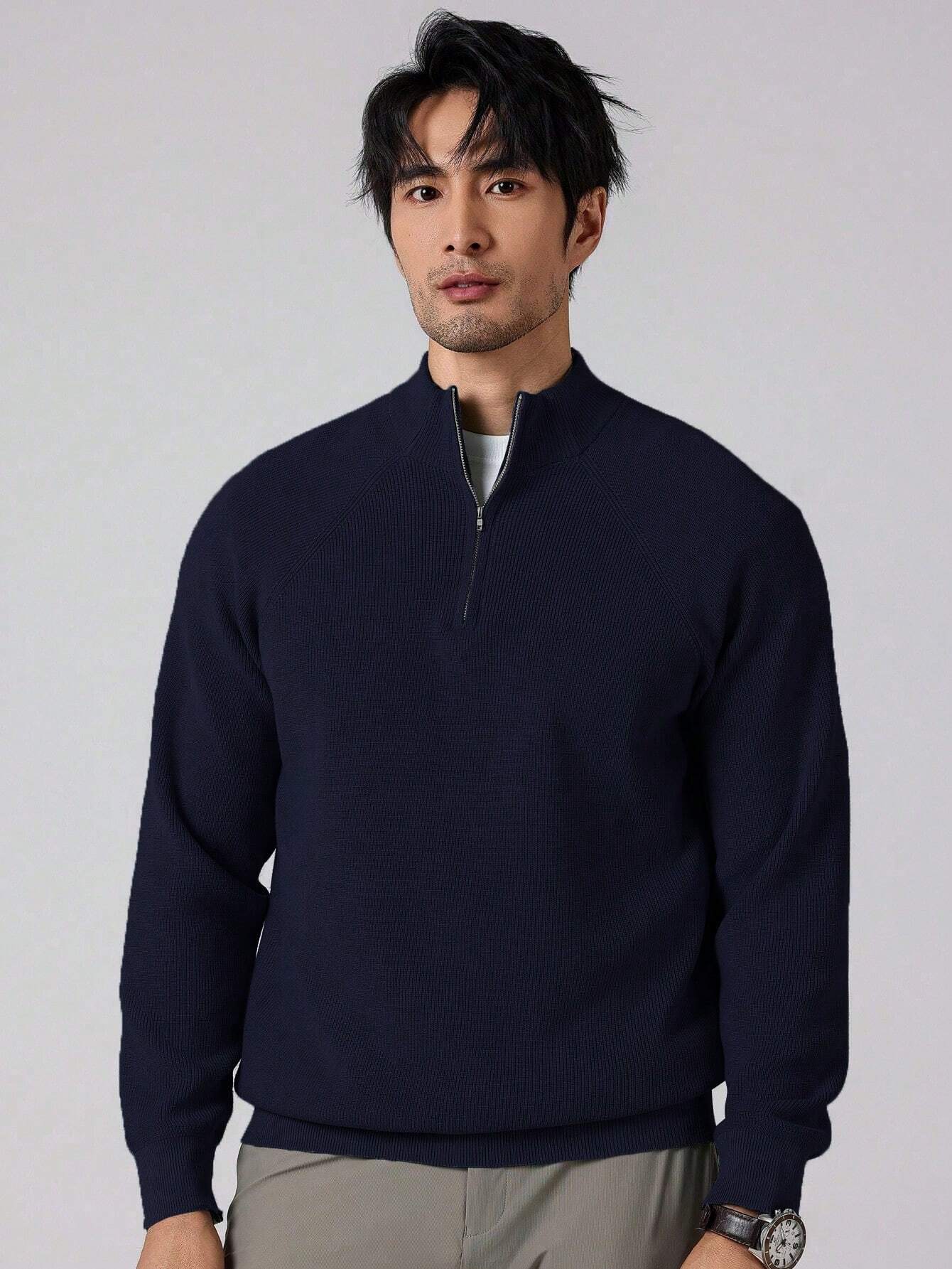 SwiftZip Men's Sweater Donkerblauw
