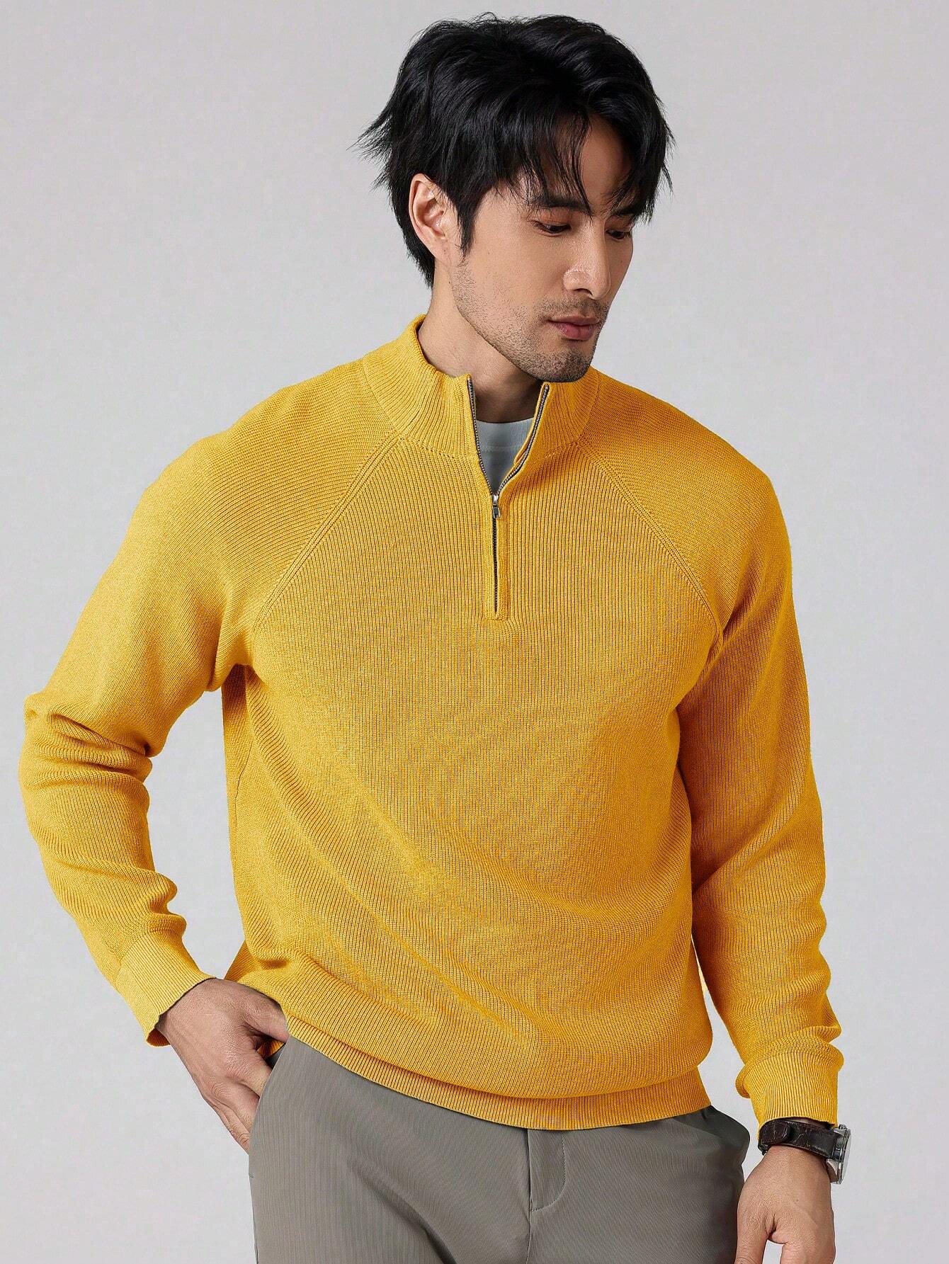 SwiftZip Men's Sweater Geel