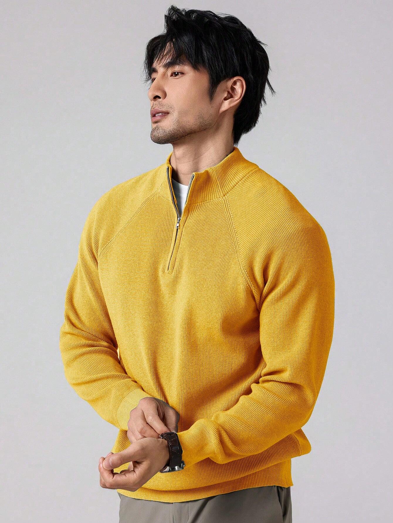 SwiftZip Men's Sweater Geel
