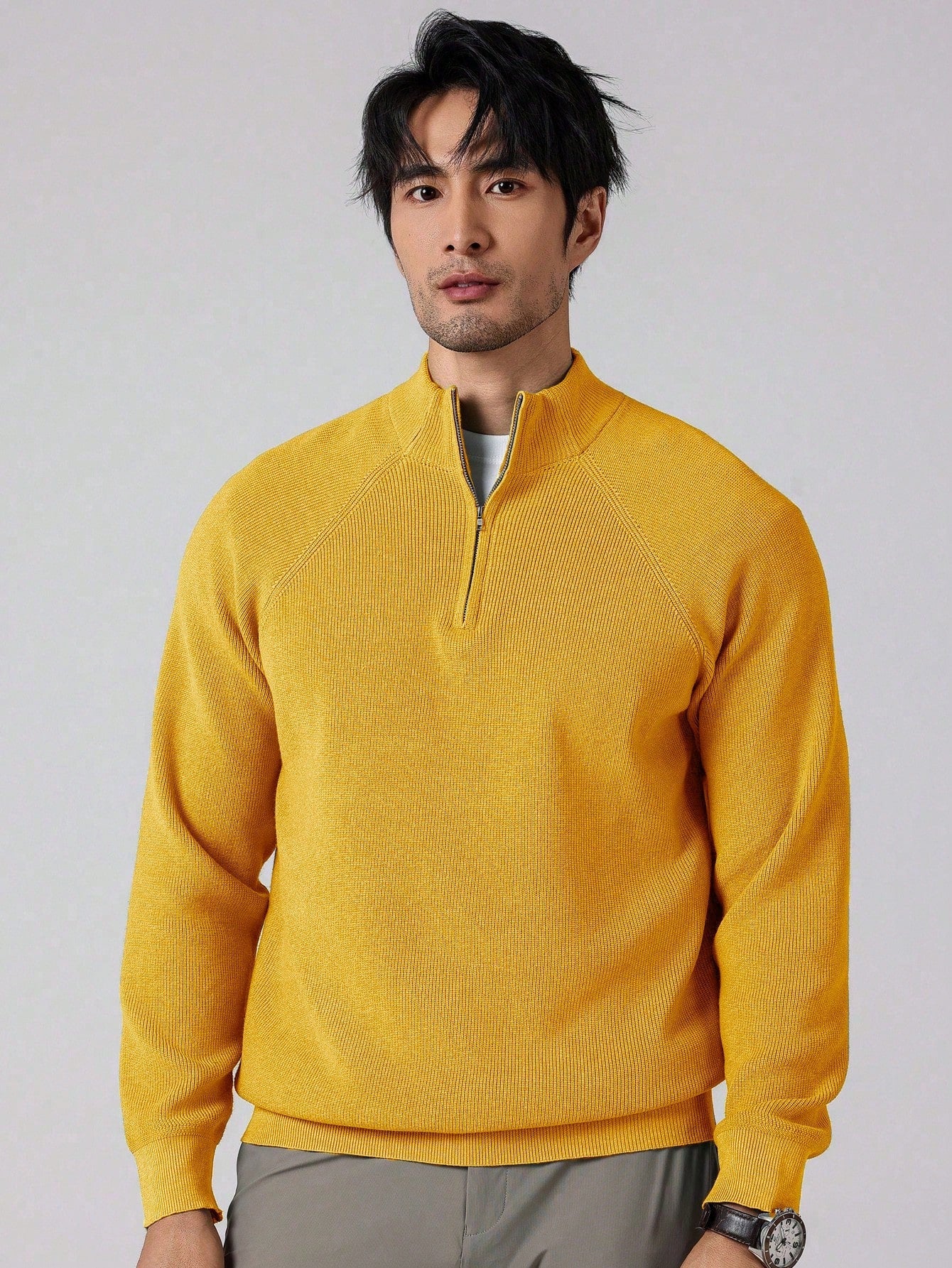 SwiftZip Men's Sweater Geel