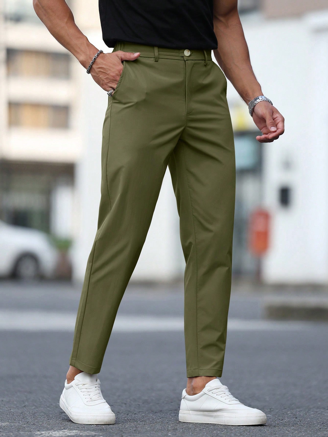 B-Casual Chino Donker Blauw