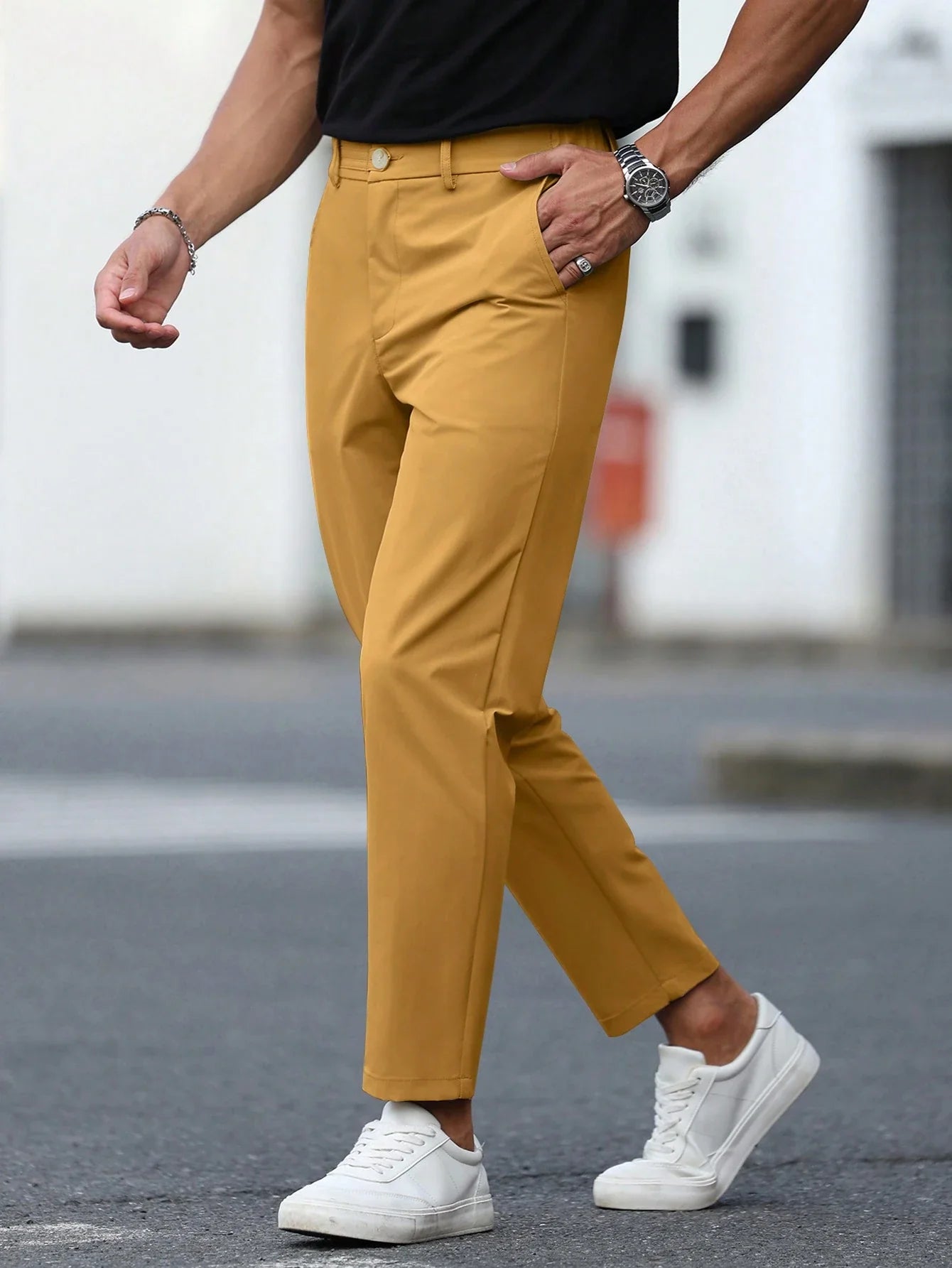 B-Casual Chino Dusk Oranje