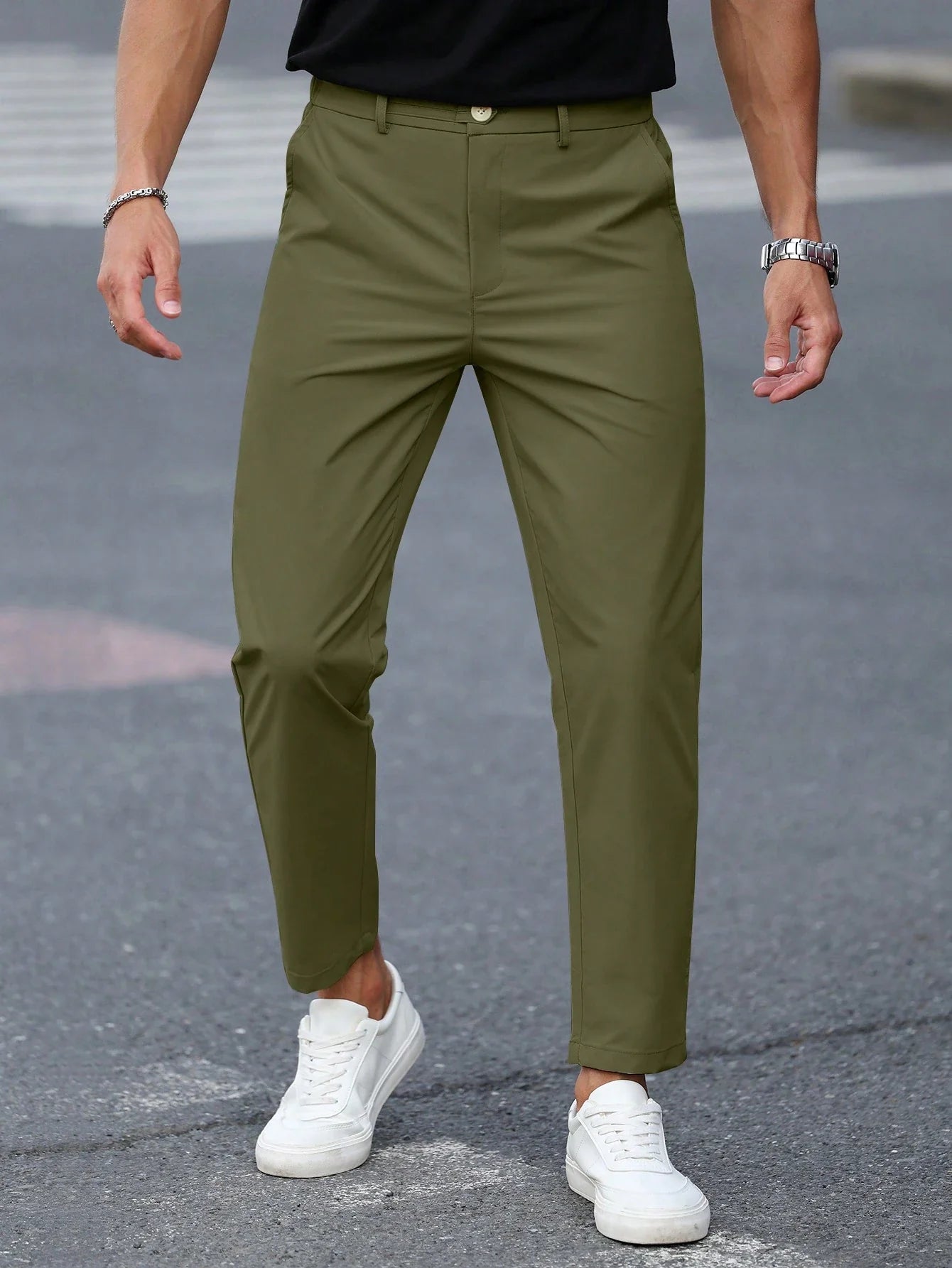 B-Casual Chino Leger Groen