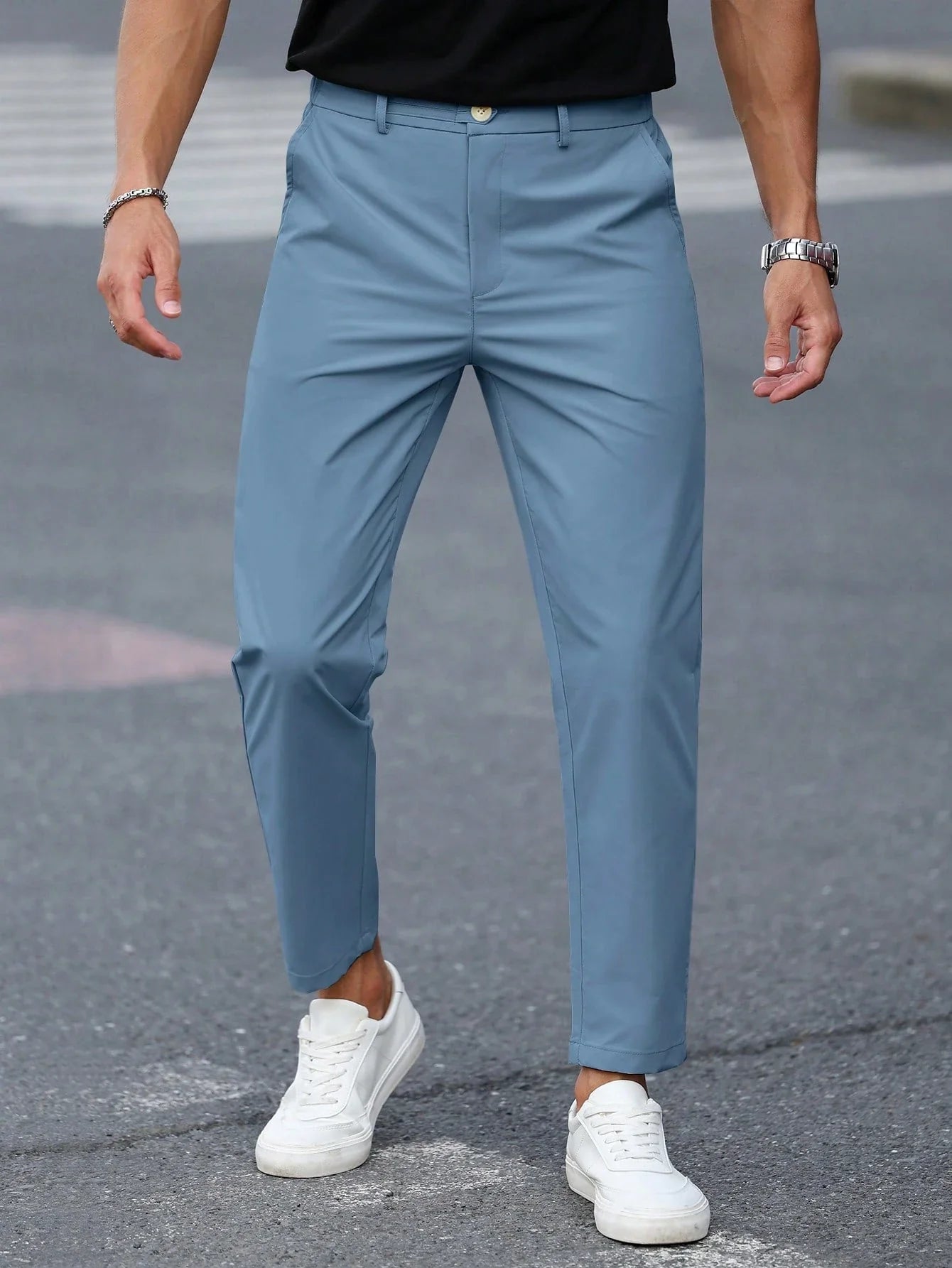B-Casual Chino Baby Blauw