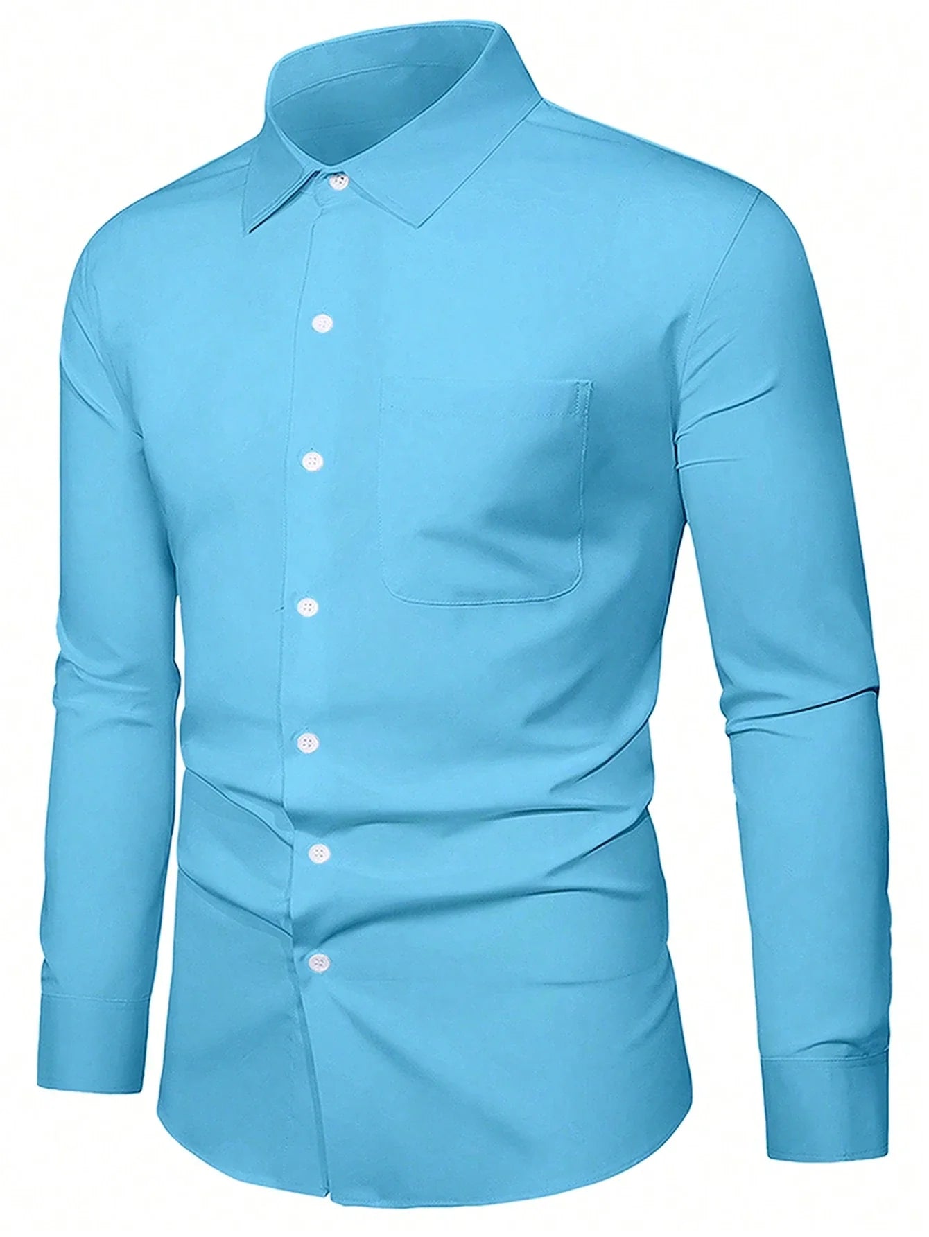 Man-f TM overhemd Blauw