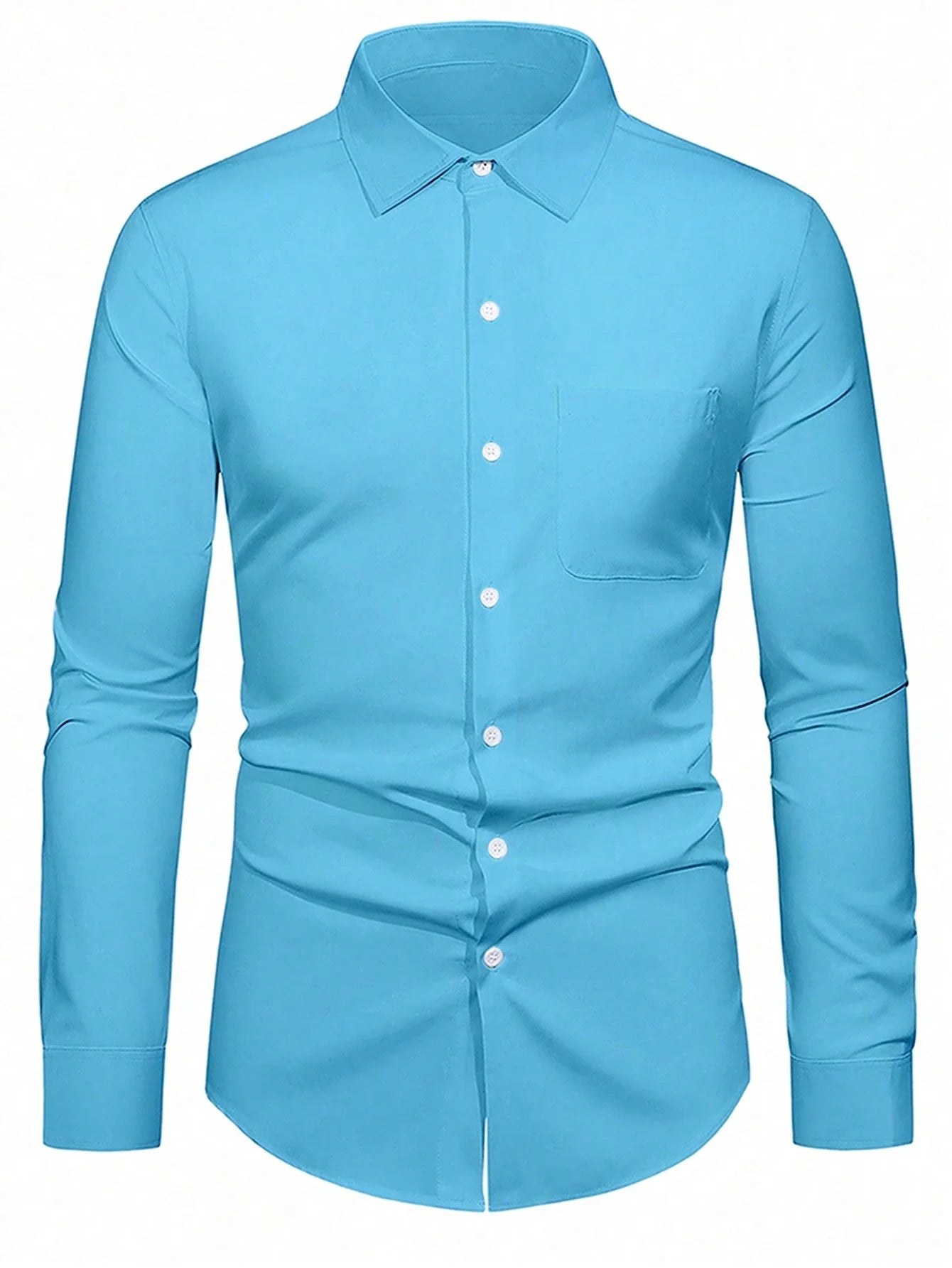 Man-f TM overhemd Blauw