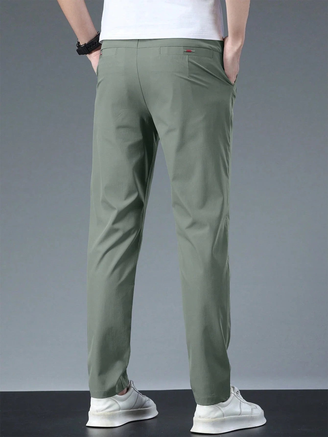 B-Taperedstretch Olijfgroen