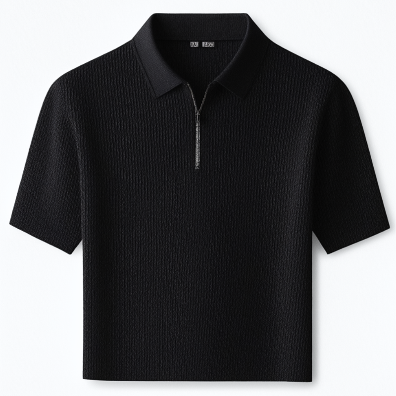 Brennello Knit Polo TM Blauw