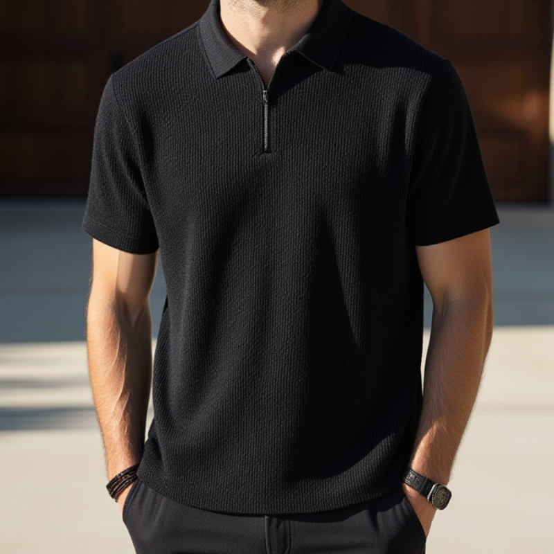 Brennello Knit Polo TM Blauw