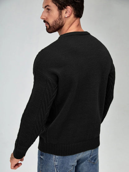 SavvyKnit Men's Sweater Zwart