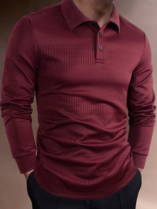 B-longsleeve TM Luxe Polo Bordeaux