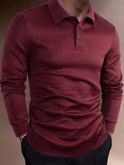B-longsleeve TM Luxe Polo Abrikoos