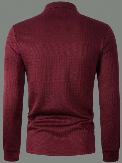 B-longsleeve TM Luxe Polo Bordeaux