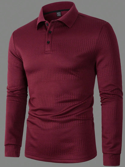 B-longsleeve TM Luxe Polo Bordeaux