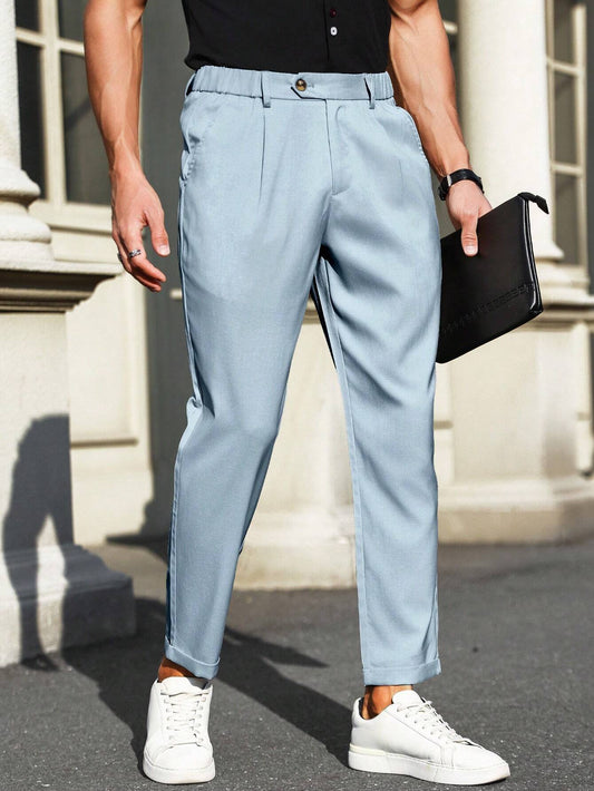 EleganceFit™ Casual Trousers Babyblauw