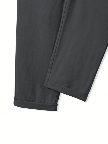 EleganceFit™ Casual Trousers Donkergrijs
