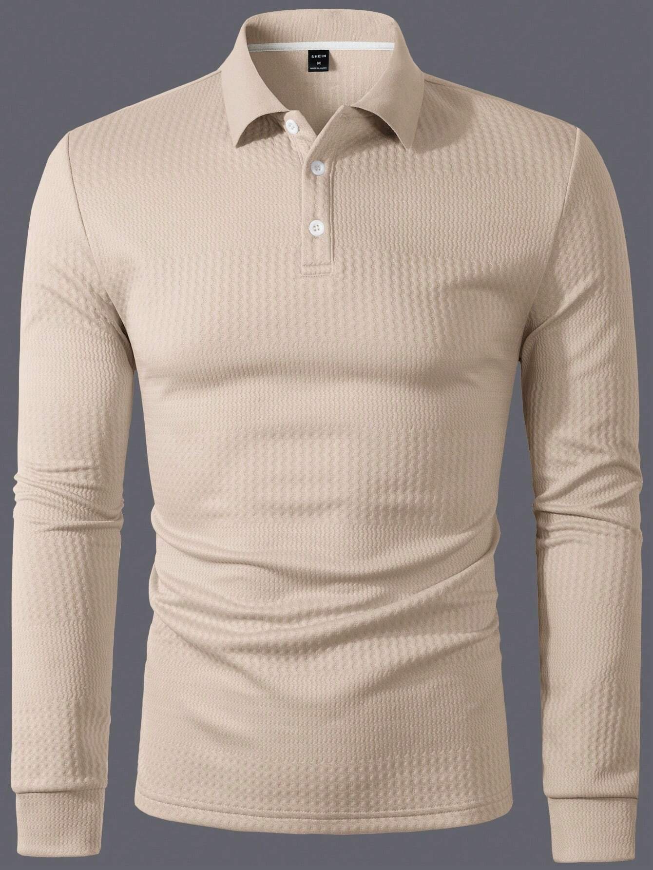 B-longsleeve TM Luxe Polo Abrikoos
