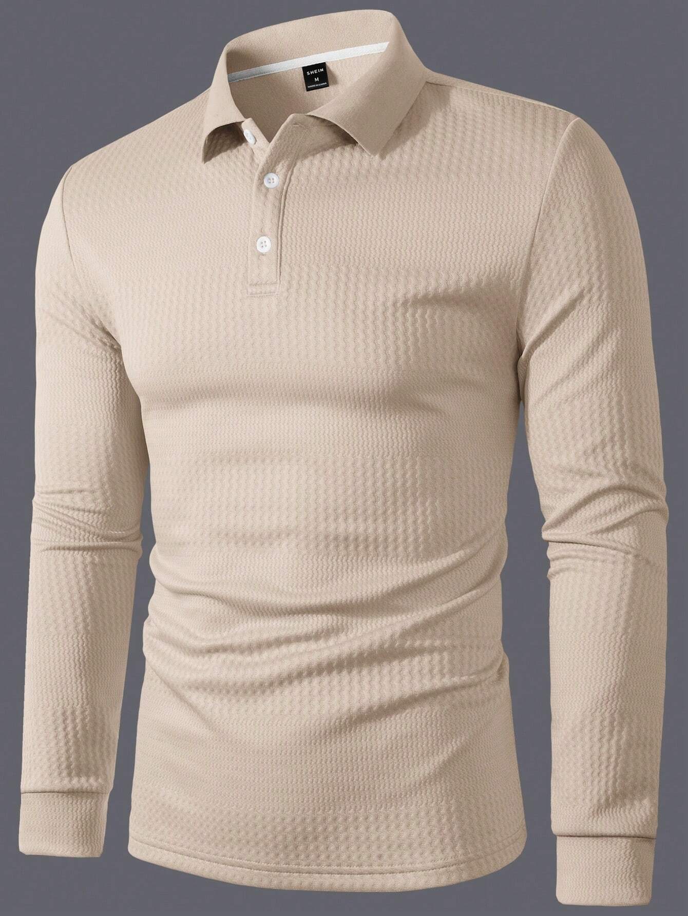 B-longsleeve TM Luxe Polo Abrikoos