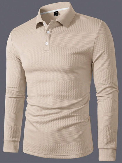 B-longsleeve TM Luxe Polo Abrikoos