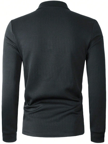 B-longsleeve TM Luxe Polo Donkergrijs