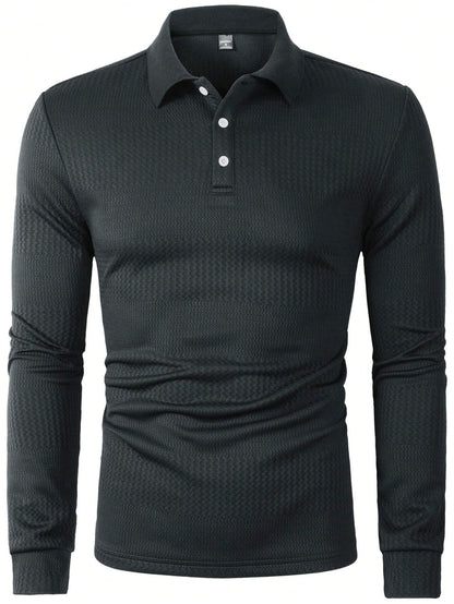 B-longsleeve TM Luxe Polo Donkergrijs