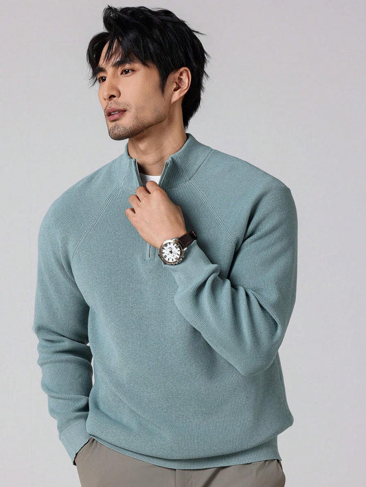 SwiftZip Men's Sweater Lichtblauw