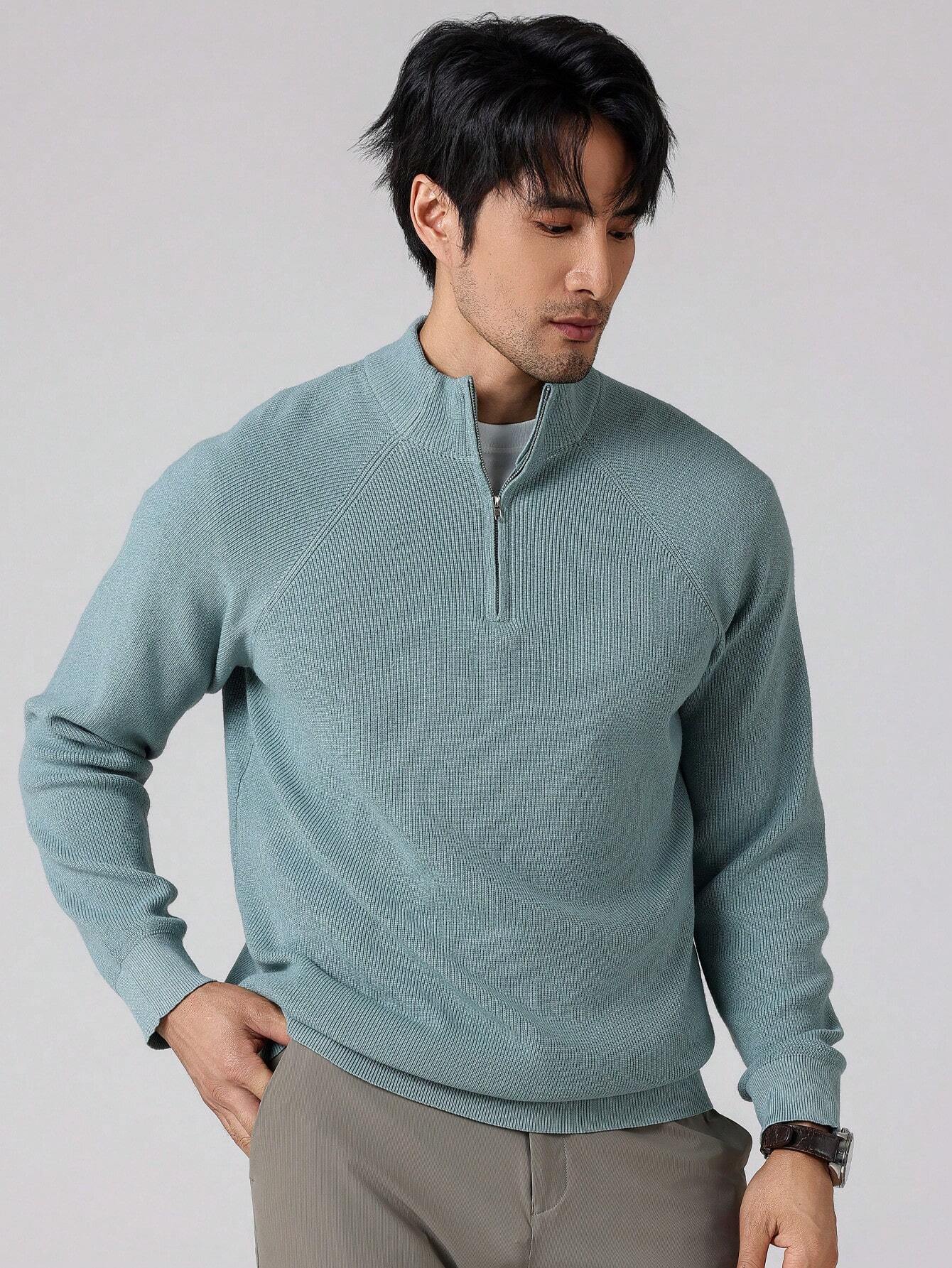 SwiftZip Men's Sweater Lichtblauw