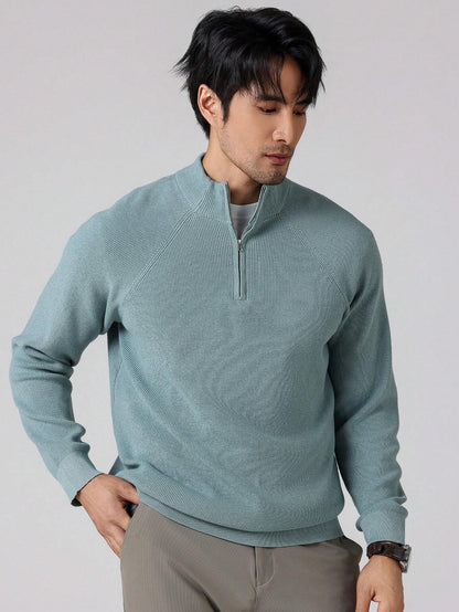 SwiftZip Men's Sweater Lichtblauw
