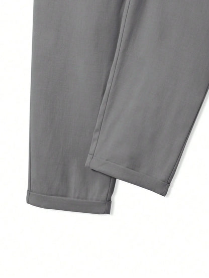 EleganceFit™ Casual Trousers Grijs