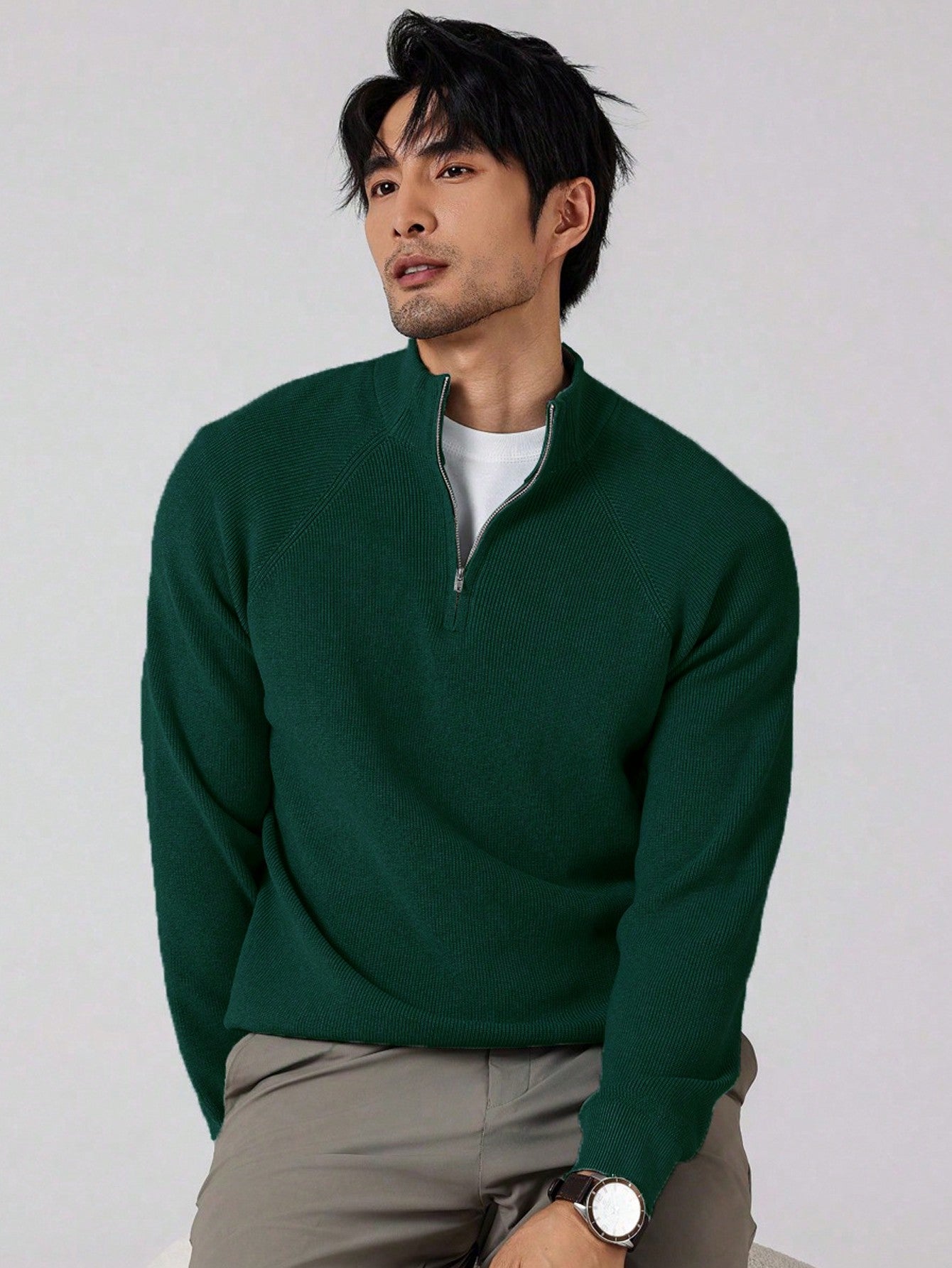 SwiftZip Men's Sweater Lichtblauw