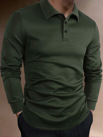 B-longsleeve TM Luxe Polo Donkergroen