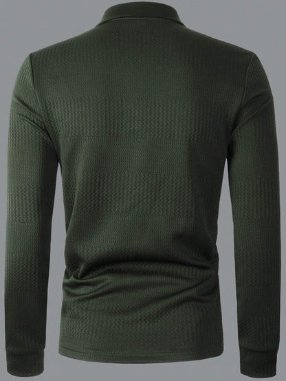 B-longsleeve TM Luxe Polo Donkergroen